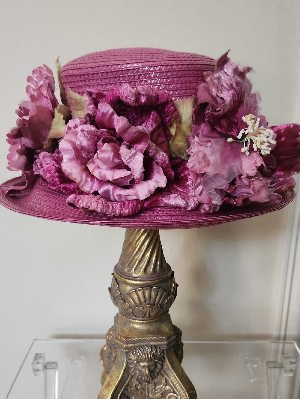 Carolyn New York Hats Pink Straw Hat